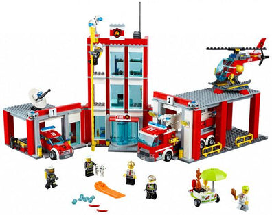 LEGO Set-Fire Station (2016)-Town / City / Fire-60110-1-Creative Brick Builders